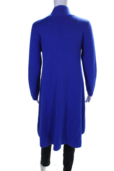 Lindi Womens Knit Buttons V-neck Long Cardigan Sweater Royal Blue Size XS