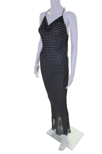 Etophe Studios Womens Sheer Polka Dot Sleeveless Maxi Dress Black Size S