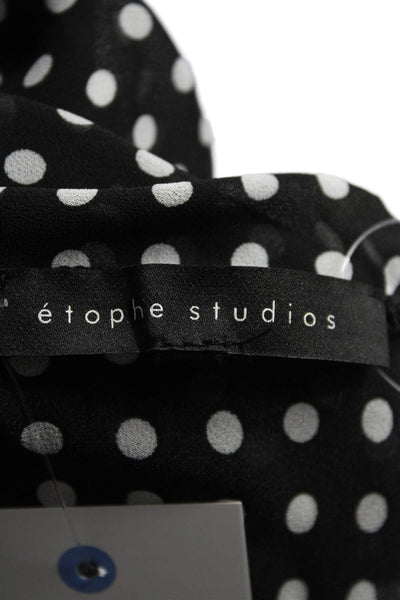 Etophe Studios Womens Sheer Polka Dot Sleeveless Maxi Dress Black Size S