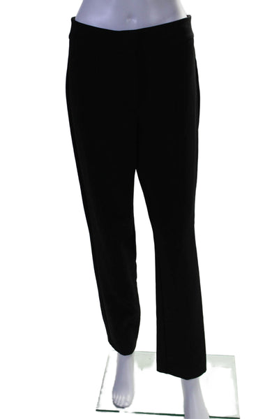 1. State Womens Solid Black High Rise Slim Straight Leg Dress Pants Size 6