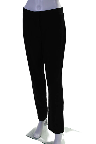 1. State Womens Solid Black High Rise Slim Straight Leg Dress Pants Size 6