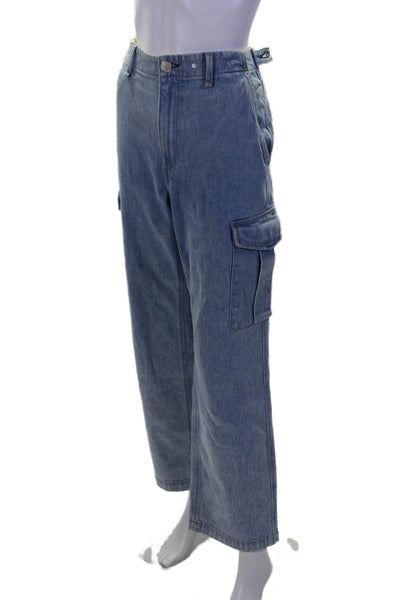 Rag & Bone Womens High Rise Light Wash Straight Leg Cargo Jeans Blue Size 27