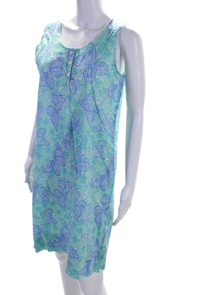 Lilly Pulitzer Women's Scoop Neck Sleeveless Butterfly Print Mini Dress Size L