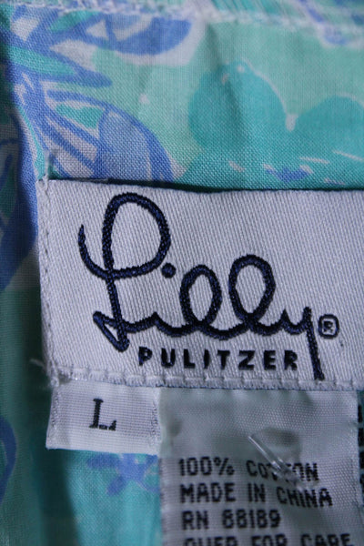 Lilly Pulitzer Women's Scoop Neck Sleeveless Butterfly Print Mini Dress Size L