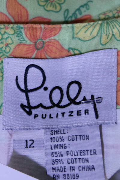 Lilly Pulitzer Women's Zip Closure Lined A-Line Mini Skirt Floral Size 12