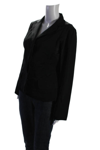 Lida Baday Womens Black Full Zip Collar Long Sleeve Jacket Size 6