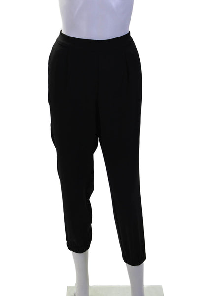 Trouve Womens Black High Rise Pull On Pleated Cuff Ankle Jogger Pants Size 6