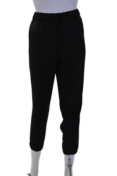 Trouve Womens Black High Rise Pull On Pleated Cuff Ankle Jogger Pants Size 6