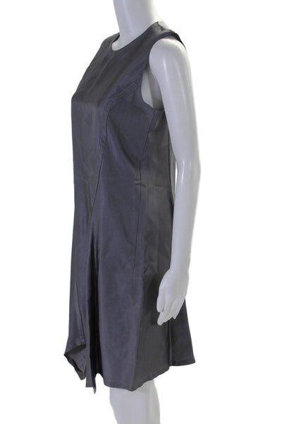 Marni Womens Sleeveless A Line Asymmetrical Dress Amethyst Purple Size EUR 40