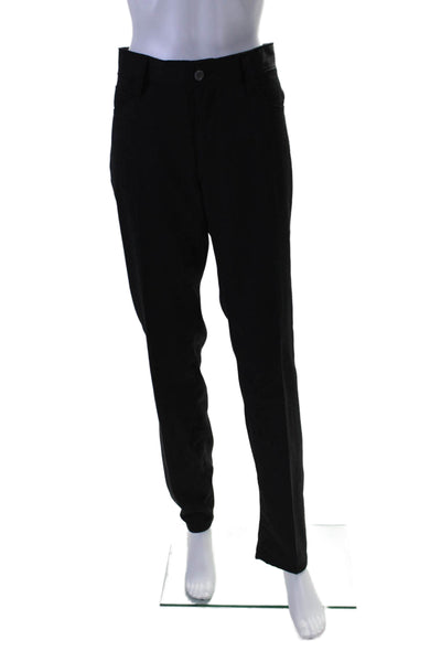 Shaft Womens Wool Buttoned Zipped Flat Front Slip-On Casual Pants Black Size 16