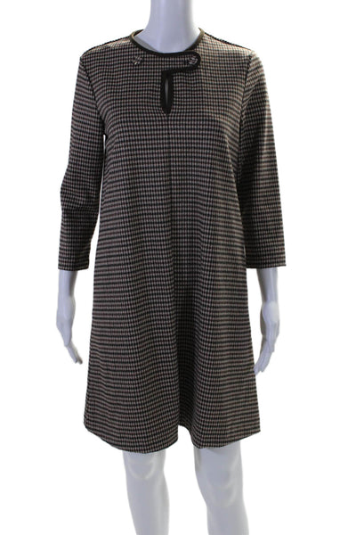 J. Mclaughlin Women's Long Sleeves A-Line Herringbone Mini Dress Size S