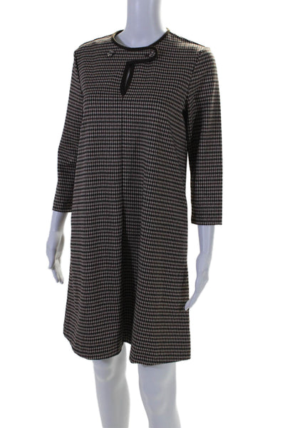 J. Mclaughlin Women's Long Sleeves A-Line Herringbone Mini Dress Size S