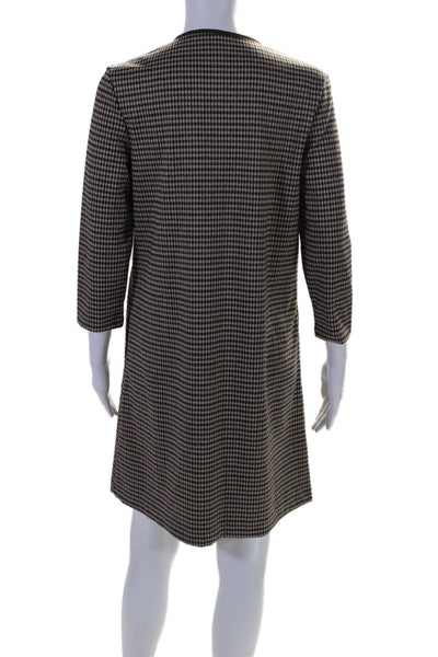 J. Mclaughlin Women's Long Sleeves A-Line Herringbone Mini Dress Size S