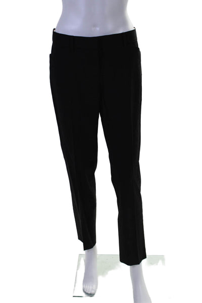 Lafayette 148 New York Women's Hook Closure Straight Leg Pants Black Size 4