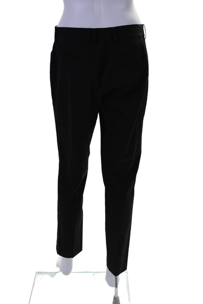 Lafayette 148 New York Women's Hook Closure Straight Leg Pants Black Size 4