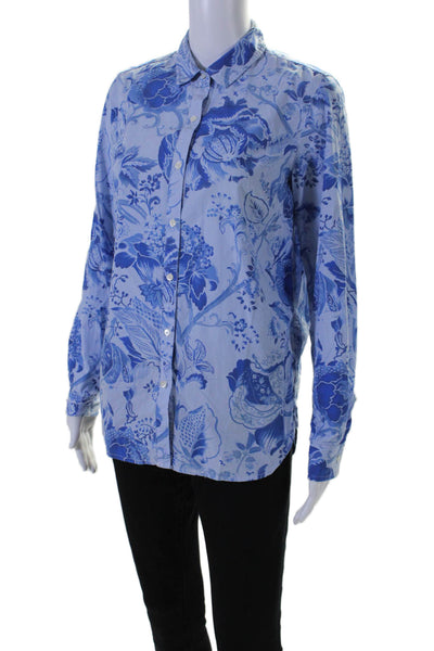 J. Mclaughlin Women's Collared Long Sleeves Button Down Floral Shirt Size S