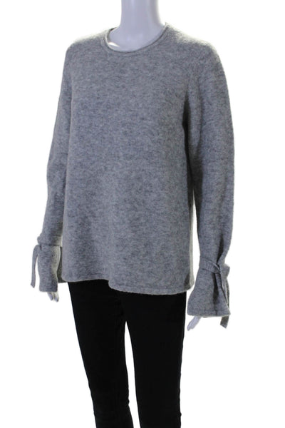 J. Mclaughlin  Women's Round Neck Long Sleeves Pullover Sweater Gray Size M