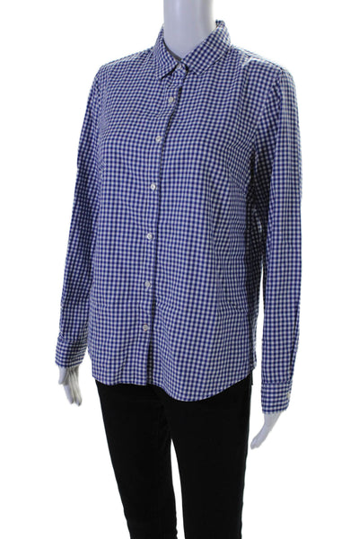 J. Mclaughlin Women's Collared Long Sleeves Button Down Shirt Plaid Size 8