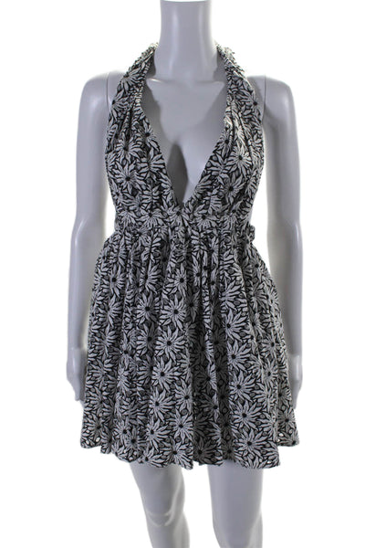 Jean Paul Gaultier for Target Womens Floral Halter Mini Dress White Size 7