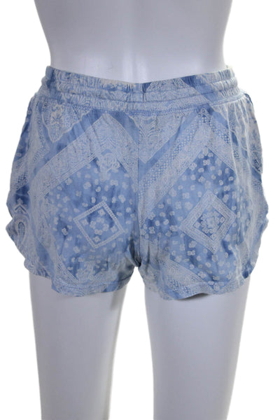 Polo Ralph Lauren Womens Cotton Floral Print Sleep Shorts Blue White Size XS