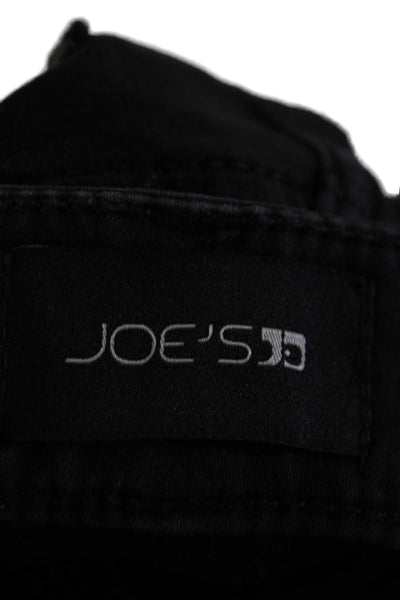 Joe's Collection Womens Cotton Blend Button Fly Mid-Rise Jeans Black Size 30