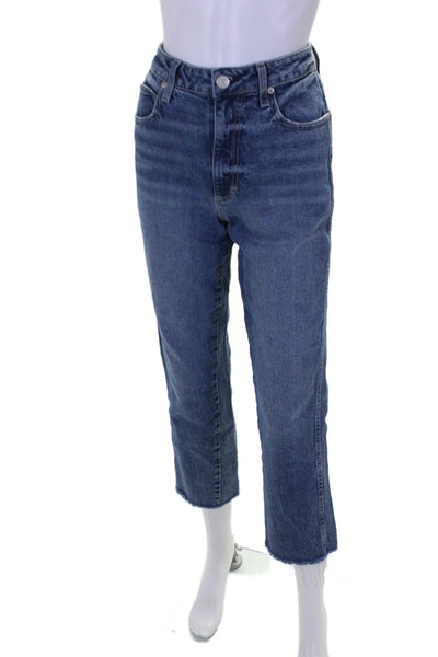 Amo Womens Cotton Denim Five Pocket Mid-Rise Straight Leg Jeans Blue Size 28