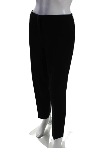 BCBGMAXAZRIA Womens Two Pocket Mid-Rise Tapered Pants Trousers Black Size 6