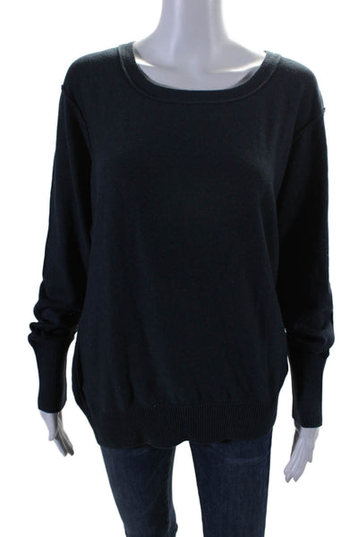 Cutter & Buck Women's Round Neck Long Sleeves Pullover Sweater Navy Blue Size XL