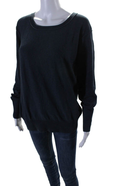 Cutter & Buck Women's Round Neck Long Sleeves Pullover Sweater Navy Blue Size XL