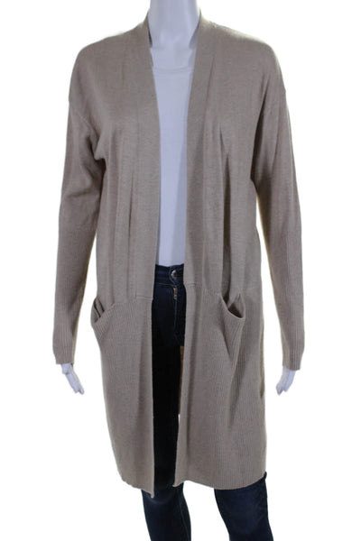 Splendid Women's Long Sleeves Open Front Cardigan Sweater Beige Size XS