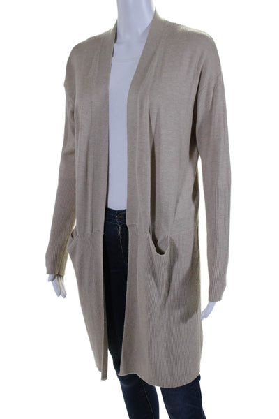 Splendid Women's Long Sleeves Open Front Cardigan Sweater Beige Size XS