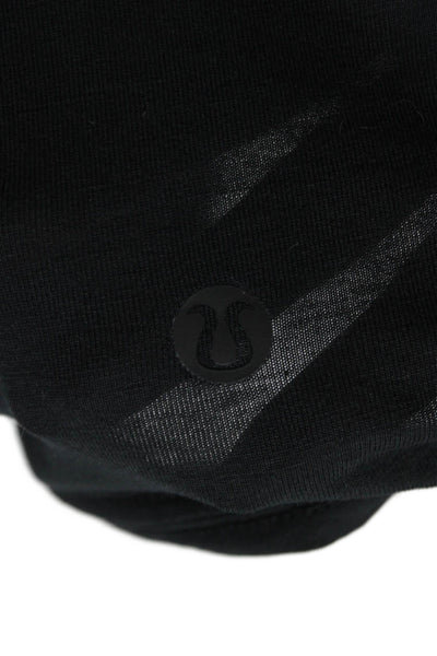 Lululemon Womens Round Neck Short Sleeve Pullover Casual T-Shirt Black Size L