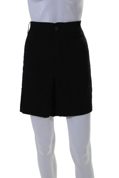 Vince Womens Linen Buttoned Zipped Slip-On Casual Shorts Black Size 16