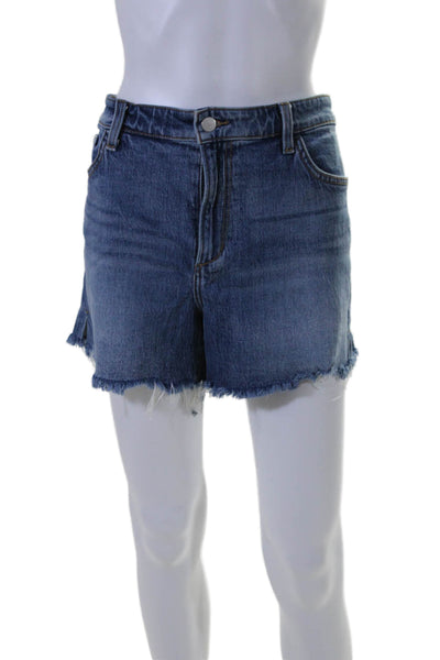 Joes Womens Medium Washed Buttoned Distress Hem Denim Shorts Blue Size EUR 34