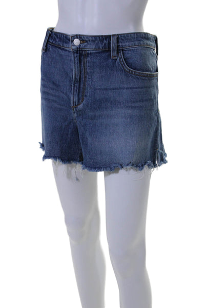 Joes Womens Medium Washed Buttoned Distress Hem Denim Shorts Blue Size EUR 34