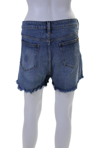 Joes Womens Medium Washed Buttoned Distress Hem Denim Shorts Blue Size EUR 34