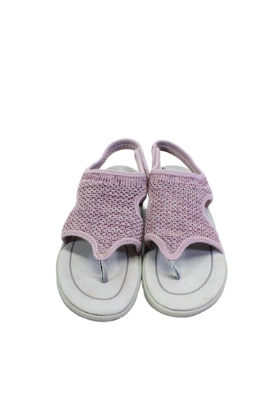 Orthofeet Womens Knit Ankle T Strap Sandals Purple Size 7.5