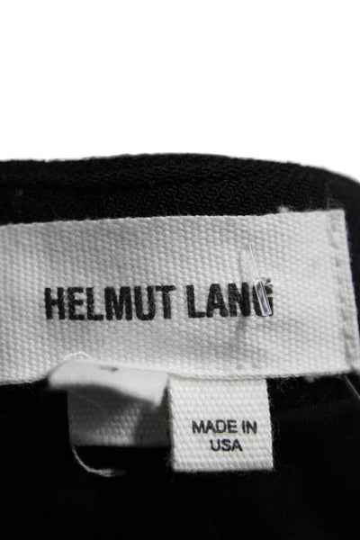 Helmut Lang Women's Zip Closure Leather Trim A-Line Mini Skirt Black Size 4