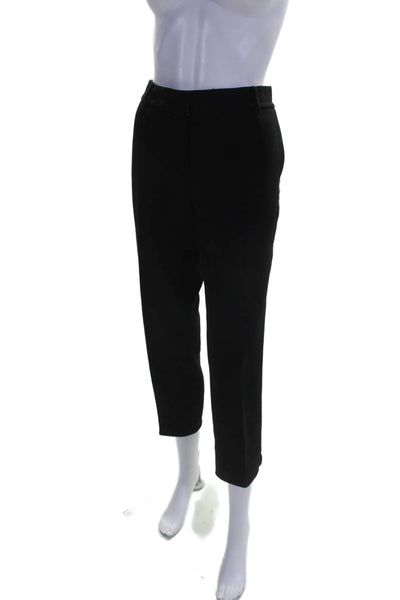 Kate Spade New York Womens Flat Front Straight Leg Trousers Black Size 8