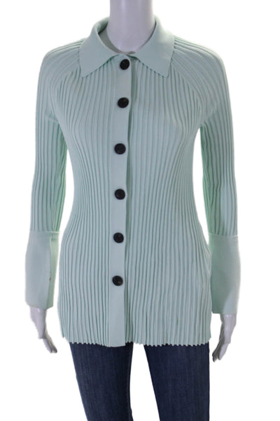 Proenza Schouler Womens Button Down Cardigan Sweater Powder Blue Size Small