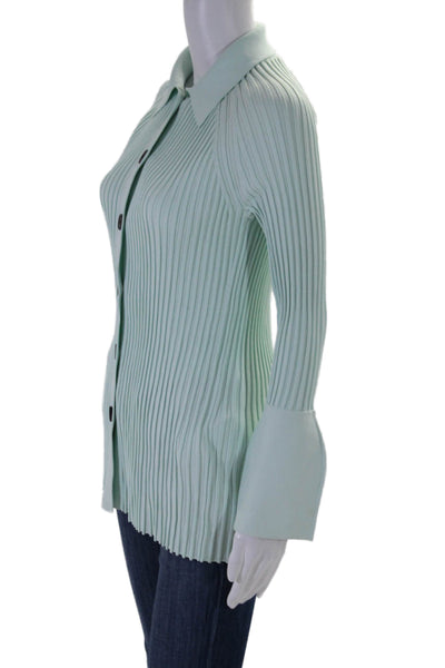 Proenza Schouler Womens Button Down Cardigan Sweater Powder Blue Size Small