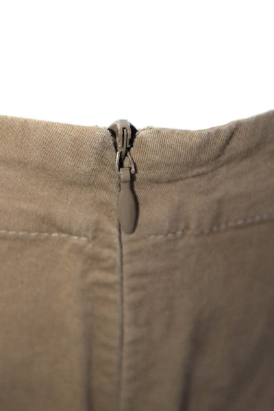 Victoire Womens High Rise Cuffed Slim Leg Pants Beige Cotton Size EUIR 44