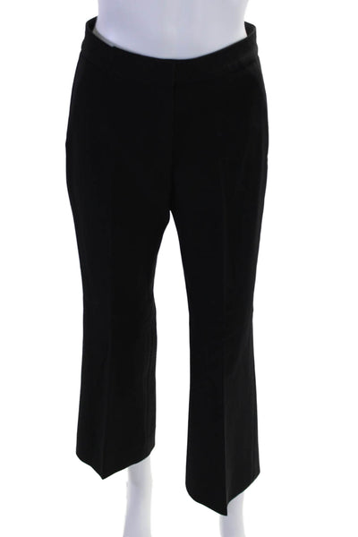 Stella McCartney Womens Flat Zip Front Tapered Leg Pleated Pants Black 26 in