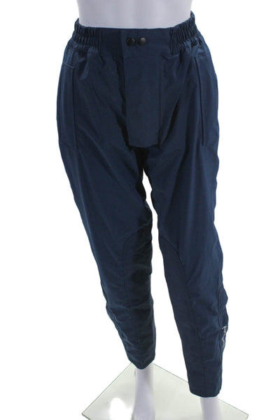 Jomiluti Womens Navy Blue Side Zip Ankle High Rise Snow Pants Size S