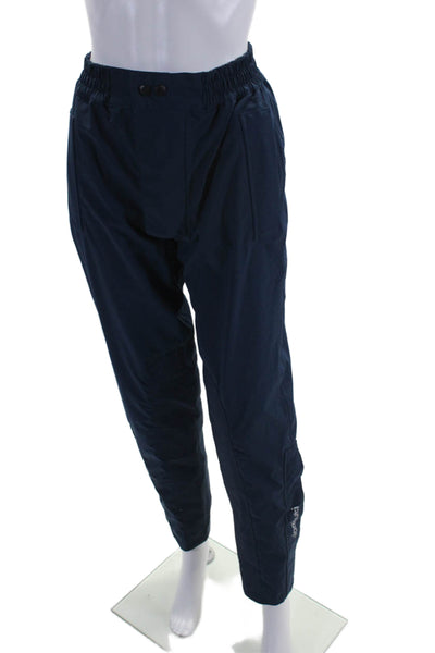 Jomiluti Womens Navy Blue Side Zip Ankle High Rise Snow Pants Size S