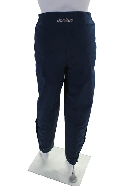 Jomiluti Womens Navy Blue Side Zip Ankle High Rise Snow Pants Size S