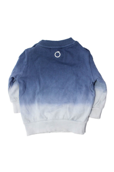 Trussardi Junior Unisex Kids Cotton Ombre Pullover Sweatshirt Top Blue Size 6