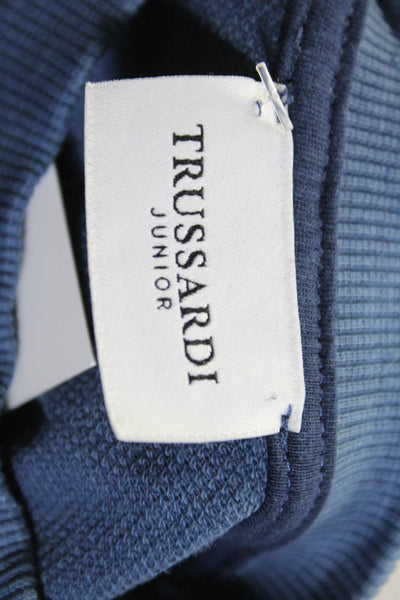 Trussardi Junior Unisex Kids Cotton Ombre Pullover Sweatshirt Top Blue Size 6