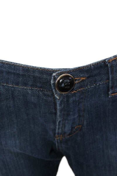 D&G Dolce & Gabbana Womens Cotton Denim Five Pocket Cropped Jeans Blue Size 26