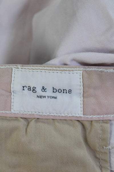 Rag & Bone Mens Cotton Flat Front Four Pocket Straight Leg Pants Pink Size 33